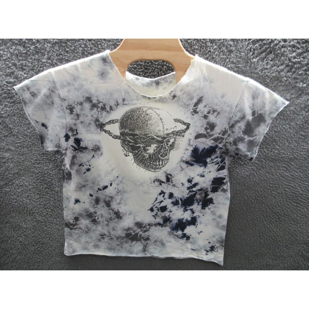 Vintage 1988 Zodiac Skull Acid Tie Dye Cut T-shirt - Fits like Men's Medium?